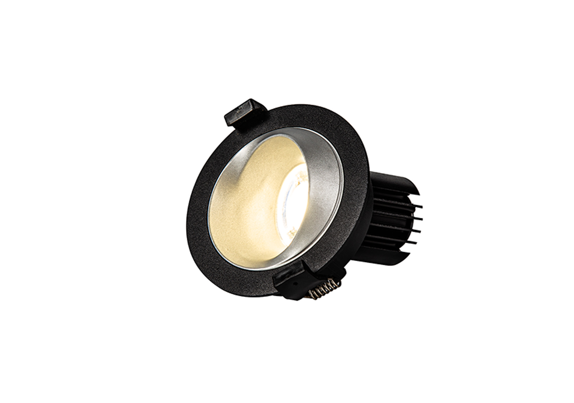 DM202412  Bonia 9 Tridonic Powered 9W 2700K 770lm 24° CRI>90 LED Engine Black/Silver Fixed Recessed Spotlight, IP20